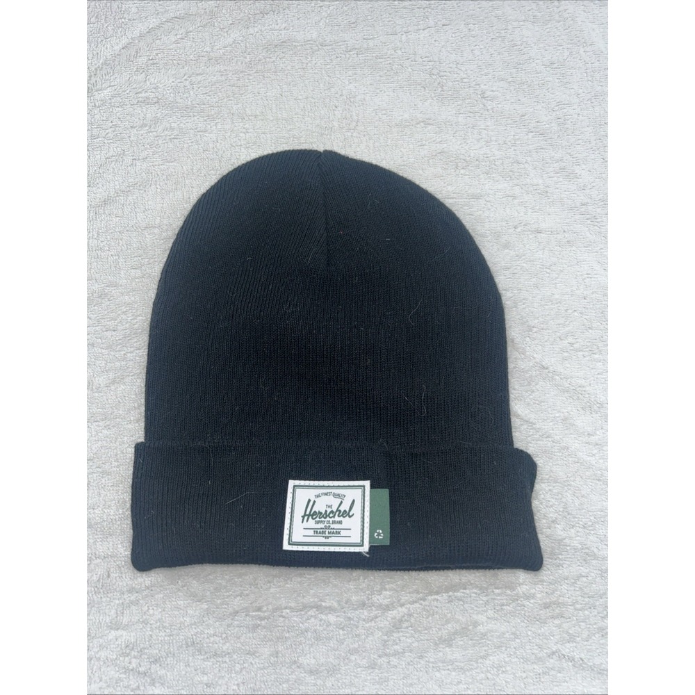 Herschel Black Knit Cuffed Beanie Unisex Adults Size OS